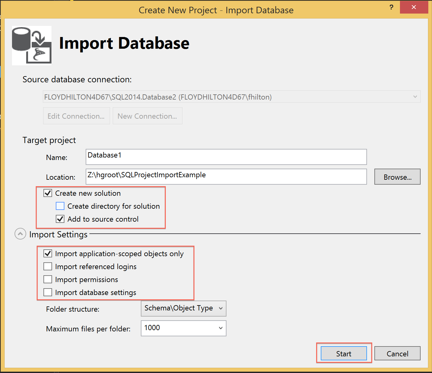 Import Database Dialog