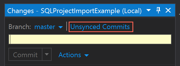 Unsynced Commits