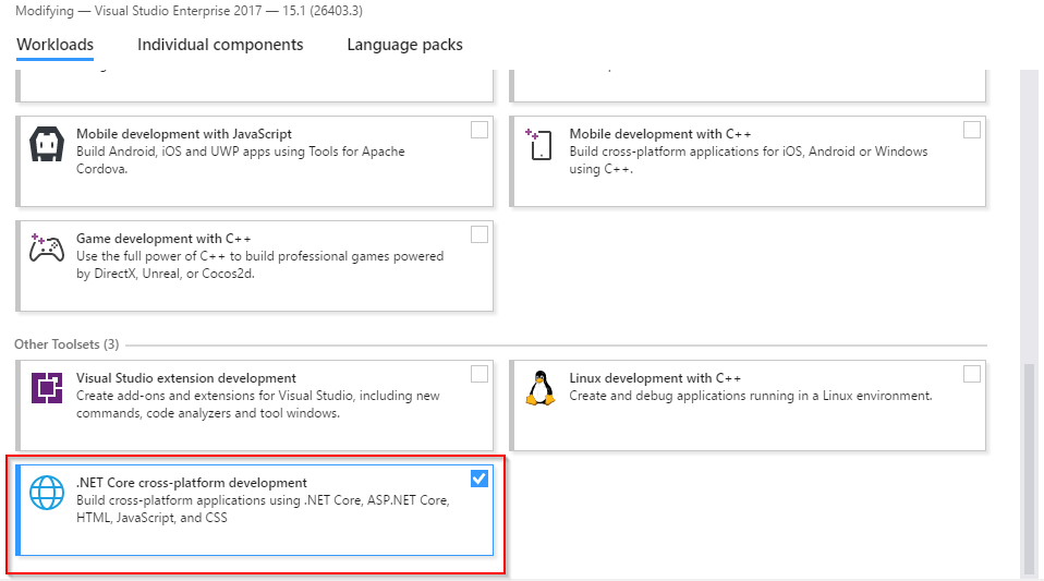 NET Cross Plat Workload